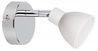 Lampy ścienne - Candellux Lighting ROY 91-67524 pojedynczy kinkiet z białym kloszem LED chromowany nad lustro do sypialni jadalni 91-67524 - miniaturka - grafika 1