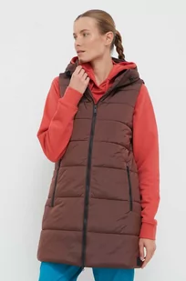 Jack Wolfskin bezrękawnik damski kolor brązowy przejściowy - Kamizelki damskie - miniaturka - grafika 1