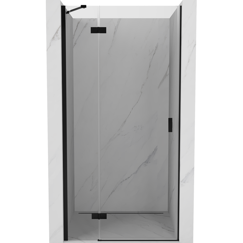 Mexen Mist-H drzwi prysznicowe uchylne lewe 80 cm, transparent, czarne - 8A5-080-000-70-00-L