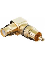 Kable - Adapter cinch 90°  wersja złota  Czarny - Wersja kolorystyczna Czarny - miniaturka - grafika 1