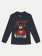 Bluzki damskie - Guess Bluzka L5RI32 K8HM4 Granatowy Regular Fit - miniaturka - grafika 1