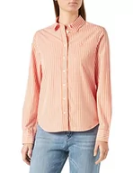Koszule damskie - GANT Damska koszula REG Broadcloth w paski, APRICOT ORANGE, standardowa - miniaturka - grafika 1