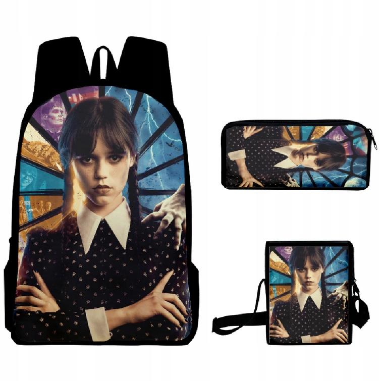 Zestaw Plecak Wednesday Addams tornister torba 3cz