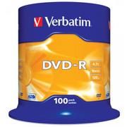 Nośniki danych - Verbatim DVD-R 43549 4.7GB 16x cake 100 SZT - miniaturka - grafika 1