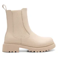 Buty dla dziewczynek - Botki Nelli Blu CS5819-03 Beżowy - miniaturka - grafika 1