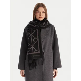 Szalik Calvin Klein LV04D8061 Szary - Apaszki i szaliki damskie - miniaturka - grafika 1