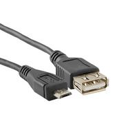 Kable USB - Qoltec Kabel USB AF/ Micro USB, 10cm 50522 - miniaturka - grafika 1