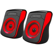 Głośniki komputerowe - Esperanza Flamenco 2.0 czarno-czerwone (EP140KR) - miniaturka - grafika 1