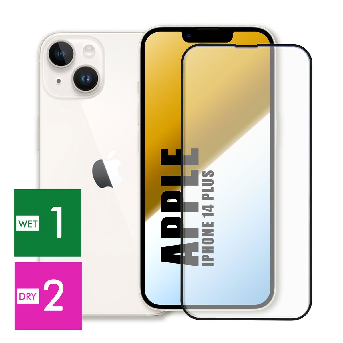 SZKŁO 5D DO APPLE IPHONE 14 PLUS SZYBKA OCHRONNA PEŁNE CAŁY EKRAN PANCERNE