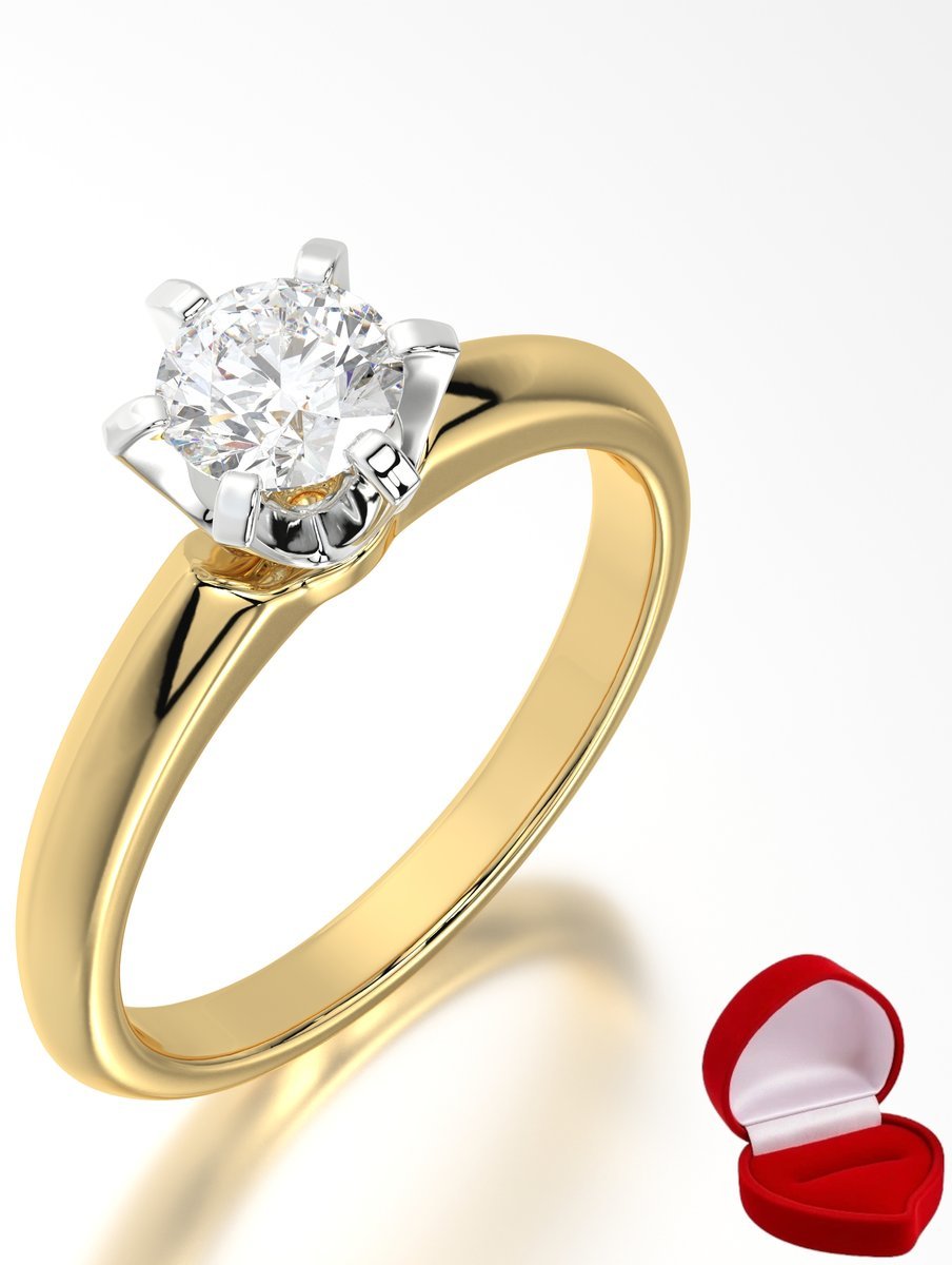 ZŁOTY PIERŚCIONEK ZARĘCZYNOWY 585 14k SZAFIR 0,50 ct + PUDEŁKO R9