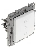 Klawisze i ramki - Legrand Przycisk roletowy Niloe 764512 pojedynczy żaluzjowy biały - miniaturka - grafika 1