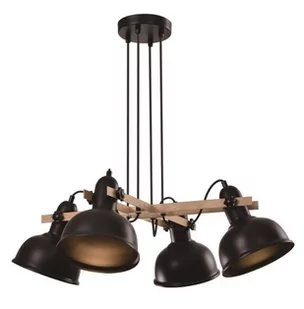 Candellux Lampa wisząca regulowana czarna 4x40W E27 klosz czarny loft Reno 34-78155 34-78155 - Lampy sufitowe - miniaturka - grafika 1