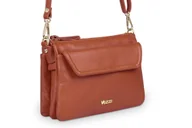 Torebki damskie - Torebka Skórzana Vezze Troika Pomarańczowa - miniaturka - grafika 1