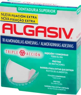 Podkładki samoprzylepne Algasiv Denture Adhesive Seals do utrwalający protezy zębowe 18 szt (8413853500009) - Higiena protez i aparatów ortodontycznych - miniaturka - grafika 1