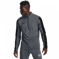 Bluzy sportowe męskie - Męska bluza treningowa nierozpinana bez kaptura Challenger Midlayer - szara - UNDER ARMOUR - miniaturka - grafika 1