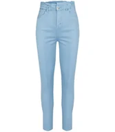 Spodnie damskie - Wygodne elastyczne spodnie JEANSY SKINNY FIT kolorowe Eleganckie ROSE-34 - miniaturka - grafika 1