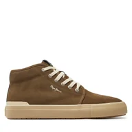 Sneakersy męskie - Sneakersy Pepe Jeans Ben Top PMS31051 Zielony - miniaturka - grafika 1