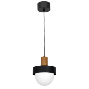 Luminex Canan 4048 lampa wisząca zwis 1x60W E27 czarny/biały/naturalny - Lampy sufitowe - miniaturka - grafika 1