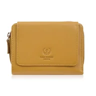 Portfele - Portfel damski skórzany żółty duży w orientacji poziomej z RFID - miniaturka - grafika 1