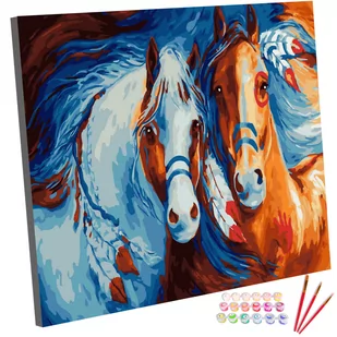 Zestaw do malowania po numerach, 40x50 cm, Konie Boho - Malowanie po numerach - miniaturka - grafika 1