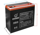 Ładowarki i akumulatory - Akumulator Moretti (Gel) 20Ah 6-DZM-20 12V skuter elektryczny - miniaturka - grafika 1