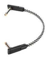 Inne akcesoria muzyczne - RockBoard Flat Patch Cable Salt&Pepper Tweed Series 20 cm kabel połączeniowy z wtykiem kątowym - miniaturka - grafika 1