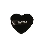 Gąbeczki do makijażu - TAPTAP Puszek do Pudru Serce Czarne XS - miniaturka - grafika 1