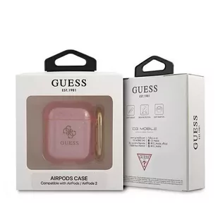 Guess GUA2UCG4GP AirPods cover różowy/pink Glitter Collection - Akcesoria do słuchawek - miniaturka - grafika 4