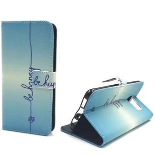 Etui na telefon komórkowy Etui na telefon komórkowy Samsung Galaxy S7 Edge z napisem Be Happy Blue - Etui i futerały do telefonów - miniaturka - grafika 1