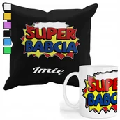 Gadżety dla niej i dla niego - ZESTAW KUBEK + POSZEWKA Z NADRUKIEM-DLA FANA PREZENT DZIEŃ BABCI +IMIĘ - miniaturka - grafika 1
