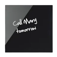 Tablice i flipcharty - Szklana tablica do pisania na ścianę, magnetyczna, 480 x 480 mm, czarna - miniaturka - grafika 1