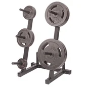 Stojaki na hantle i obciążenia - Stojak treningowy na obciążenia z miejscem na gryfy EH-S111 ENDORFIT czarny - miniaturka - grafika 1