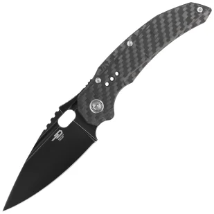 Nóż składany Bestech Exploit Black Titanium / CF, Black Stonewashed CPM S35VN by Todd Knife and Tool (BT2005G) - Noże - miniaturka - grafika 1