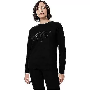 4F Bluza damska, Głęboki czarny, S - Bluzy damskie - miniaturka - grafika 1