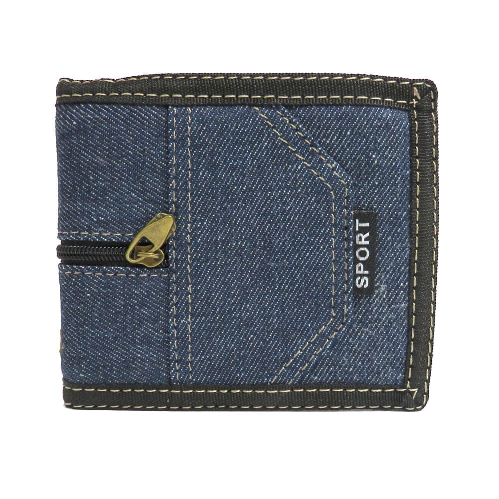 Portfel Młodzieżowy Sportowy Jeans Granatowy Dh-316