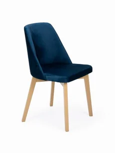 Flavio 1 krzesło tapicerowane granatowe nogi dąb sonoma - Krzesła - miniaturka - grafika 1
