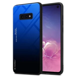 Pokrowiec Do Samsung Galaxy S10e Etui w NIEBIESKO - CZARNY TPU Obudowa Case Cover Plecki Ochronny Cadorabo - Etui i futerały do telefonów - miniaturka - grafika 1