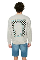 Bluzy męskie - Trendyol Męska bluza z długim rękawem, szara, oversize, rozmiar XL - miniaturka - grafika 1