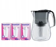 Dzbanki filtrujące - Dzbanek filtrujący Aquaphor Orleans 4.2l czarny z 3 wkł. A5 Mg - miniaturka - grafika 1