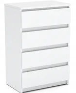 Komody - KOMODA W NOWOCZESNYM STYLU 4 SZUFLADY BIAŁY MAT - miniaturka - grafika 1