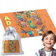 Puzzle - PUZZLE IMIĘ 12 el. MINECRAFT PREZENT NA ŚWIĘTA DLA DZIECKA DO PRZEDSZKOLA - miniaturka - grafika 1