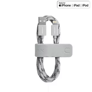 MOMAX Momax Elite - Kabel USB do Lightning MFi + elastyczny stojak 1 m (srebrny) DDMMFILFPS - Kable USB - miniaturka - grafika 1
