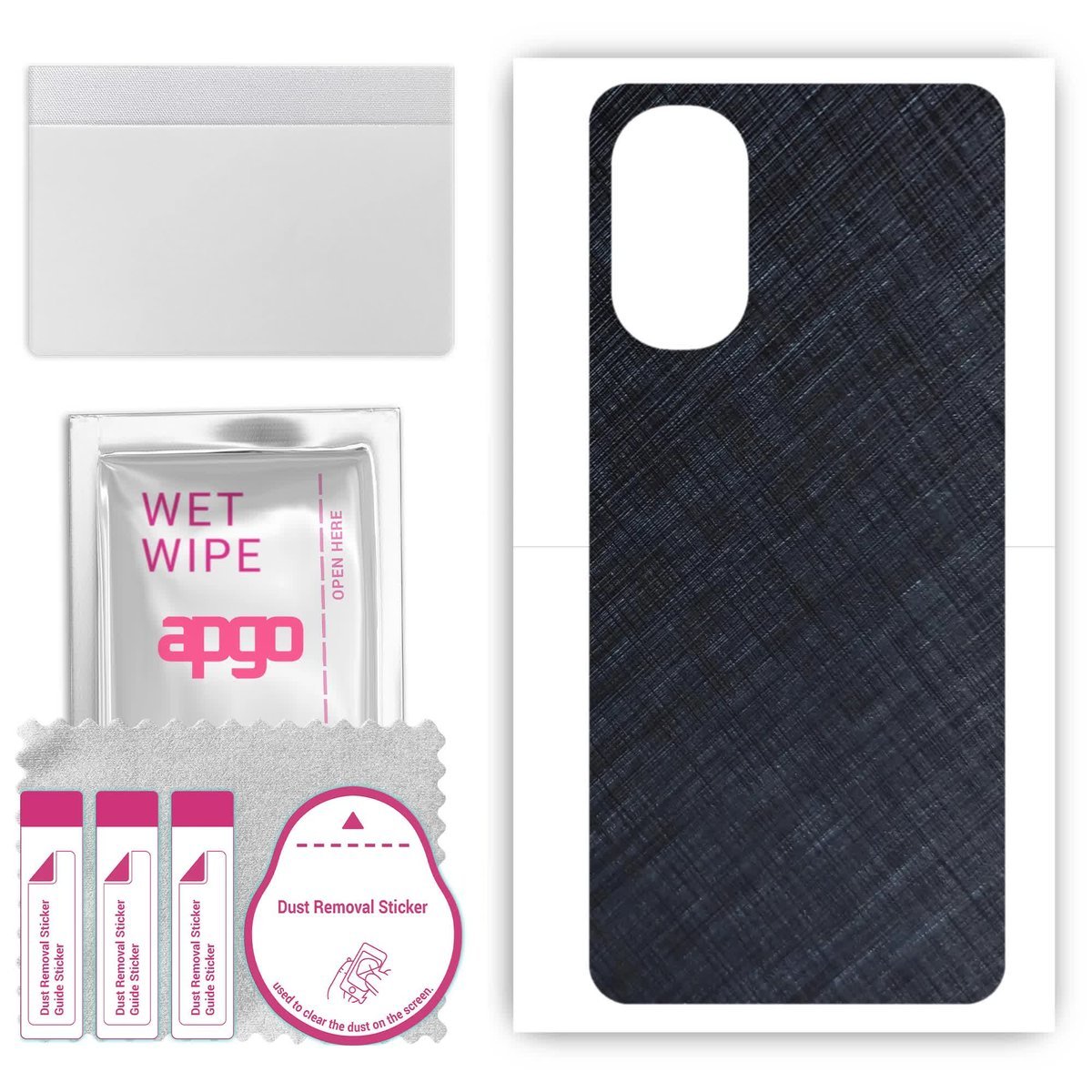 Folia naklejka skórka strukturalna na TYŁ do Motorola Moto E32s - Tytan Niebieski - apgo SKINS