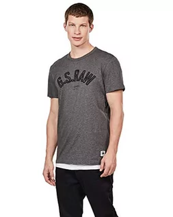 Koszulki męskie - G-STAR RAW Męski T-shirt Graphic 12, szary (granit Htr 2522), XXS - grafika 1