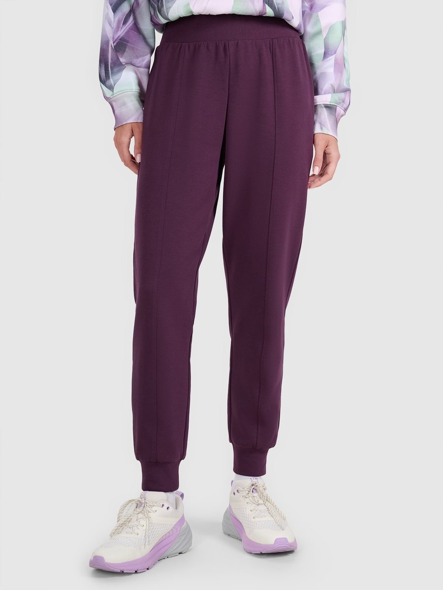 SPODNIE DRESOWE DAMSKIE 4F JOGGERY SPORTOWE TTROF1196 AW25 XS