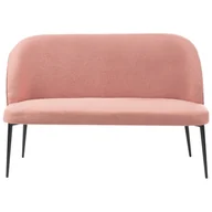 Sofy i kanapy - Ławka tapicerowana 2-osobowa różowa OSBY - miniaturka - grafika 1