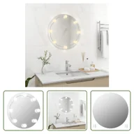 Lustra - The Living Store Lustro ścienne z oświetleniem LED okrągłe szkło - miniaturka - grafika 1