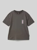 Koszulki dla chłopców - T-shirt z nadrukiem z logo - miniaturka - grafika 1