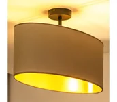 Lampy sufitowe - Duolla - Żyrandol natynkowy OVAL VEGAN 1xE27/15W/230V beżowy - miniaturka - grafika 1