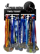 Piłka nożna - Wieszak na medale z zegarem PIŁKA NOŻNA twoje imię dowolny tekst 488.1 - miniaturka - grafika 1